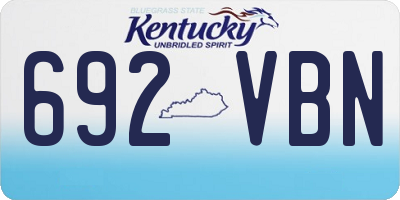 KY license plate 692VBN