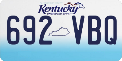 KY license plate 692VBQ