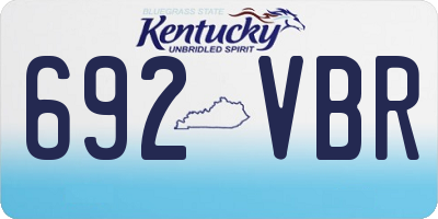 KY license plate 692VBR