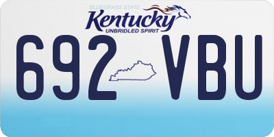 KY license plate 692VBU