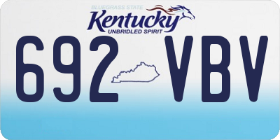 KY license plate 692VBV