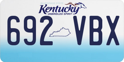 KY license plate 692VBX