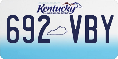 KY license plate 692VBY