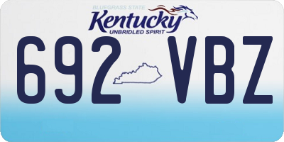 KY license plate 692VBZ