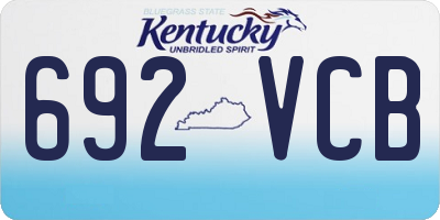 KY license plate 692VCB