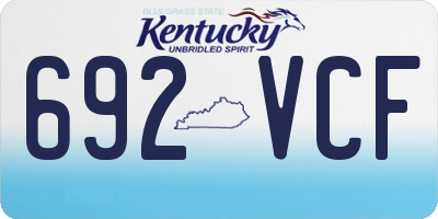 KY license plate 692VCF