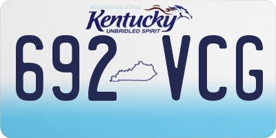 KY license plate 692VCG