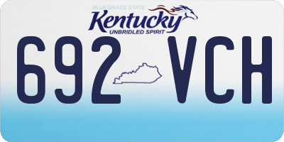 KY license plate 692VCH