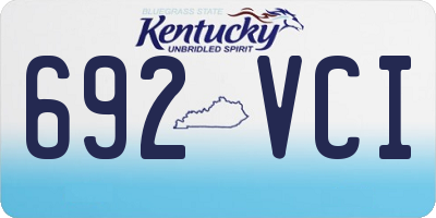 KY license plate 692VCI