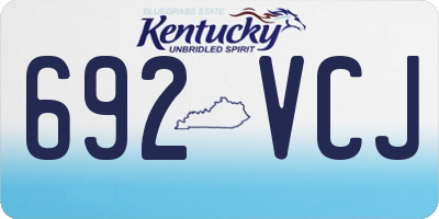 KY license plate 692VCJ