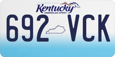 KY license plate 692VCK