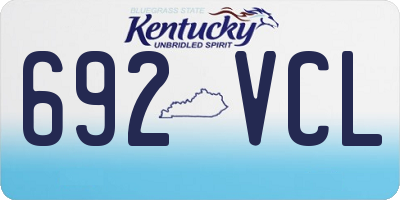KY license plate 692VCL