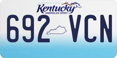 KY license plate 692VCN