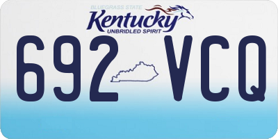 KY license plate 692VCQ