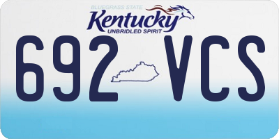 KY license plate 692VCS