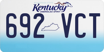 KY license plate 692VCT