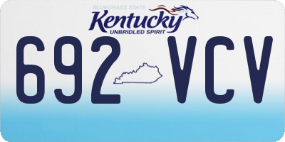 KY license plate 692VCV