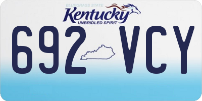 KY license plate 692VCY