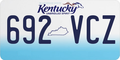 KY license plate 692VCZ