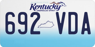 KY license plate 692VDA