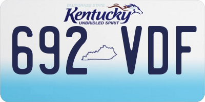 KY license plate 692VDF