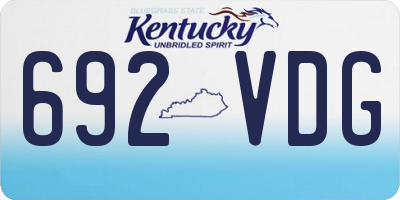 KY license plate 692VDG