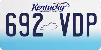 KY license plate 692VDP