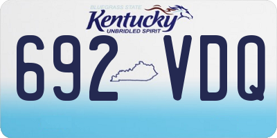 KY license plate 692VDQ