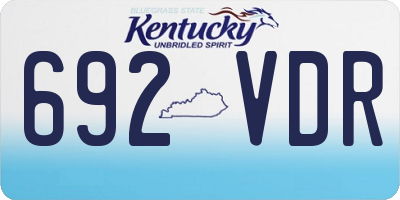KY license plate 692VDR