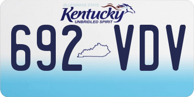 KY license plate 692VDV
