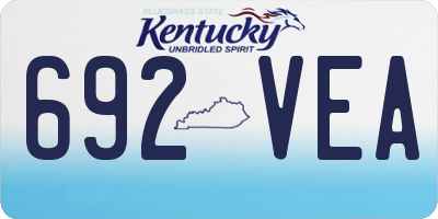 KY license plate 692VEA