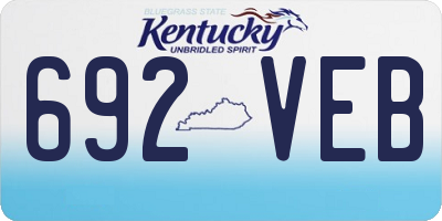 KY license plate 692VEB