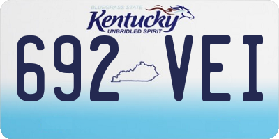KY license plate 692VEI