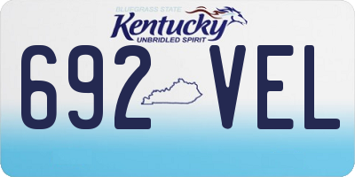 KY license plate 692VEL