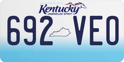 KY license plate 692VEO