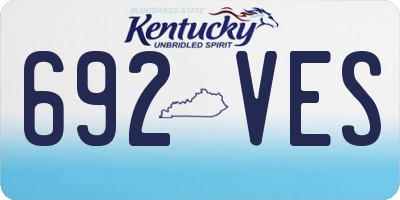 KY license plate 692VES