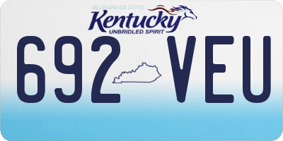 KY license plate 692VEU