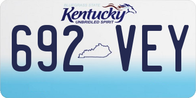 KY license plate 692VEY