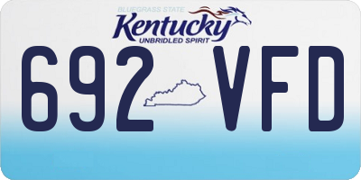 KY license plate 692VFD