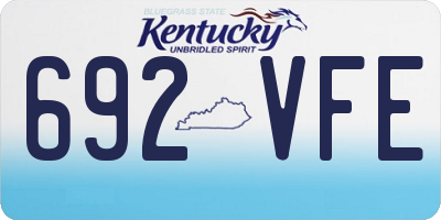 KY license plate 692VFE
