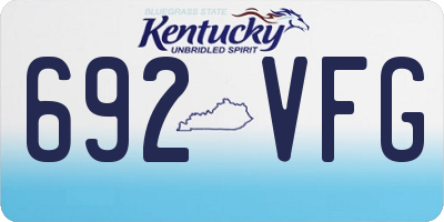 KY license plate 692VFG