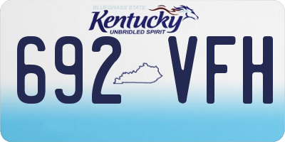 KY license plate 692VFH