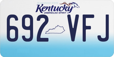 KY license plate 692VFJ