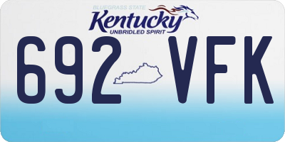 KY license plate 692VFK