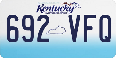 KY license plate 692VFQ