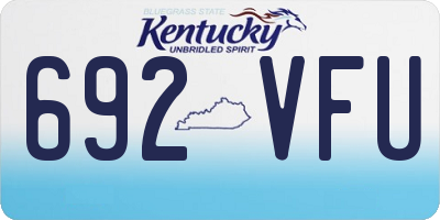 KY license plate 692VFU