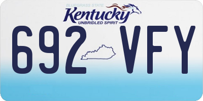 KY license plate 692VFY