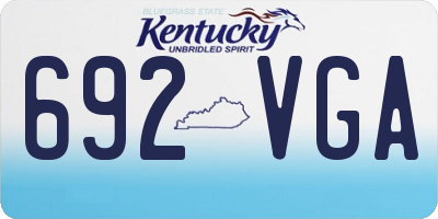 KY license plate 692VGA