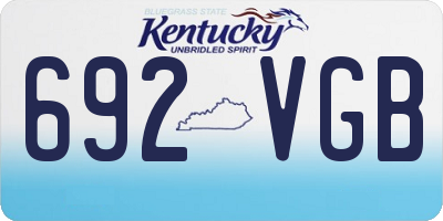 KY license plate 692VGB