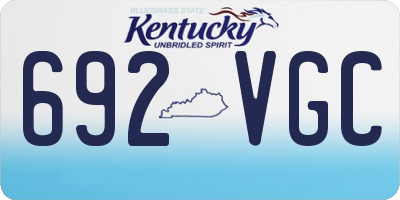 KY license plate 692VGC